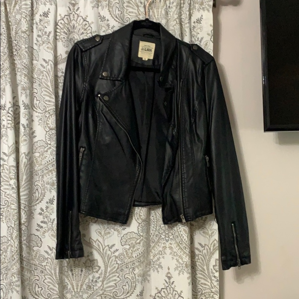 faux leather jacket